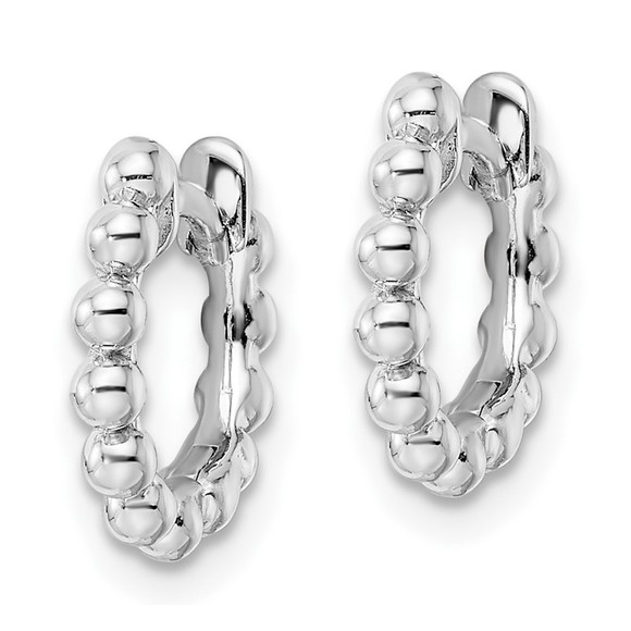 Sterling Silver RH Beaded Hoop Earrings - Picture 4 of 4